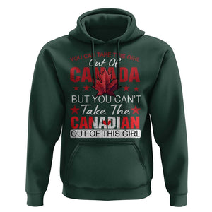 Canadian Hoodie You Can't Take This Girl Out Of Canada TS09 Dark Forest Green Print Your Wear