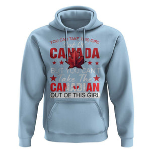 Canadian Hoodie You Can't Take This Girl Out Of Canada TS09 Light Blue Print Your Wear