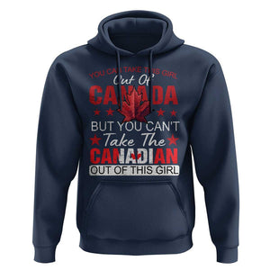 Canadian Hoodie You Can't Take This Girl Out Of Canada TS09 Navy Print Your Wear