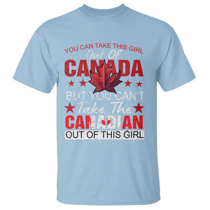 Canadian T Shirt You Can't Take This Girl Out Of Canada TS09 Light Blue Print Your Wear