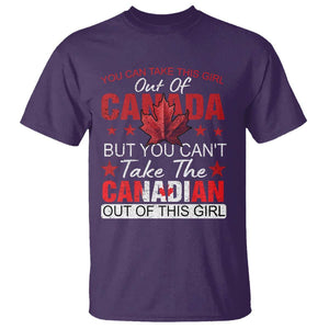 Canadian T Shirt You Can't Take This Girl Out Of Canada TS09 Purple Print Your Wear