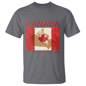 Canadian T Shirt Canada Not just Colder Cooler TS09 Charcoal Print Your Wear