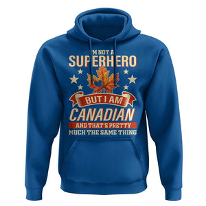 I'm Not A Superhero But I Am Canadian Hoodie TS09 Royal Blue Print Your Wear