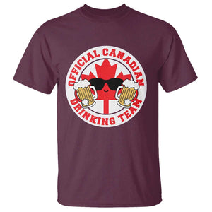 Canada Beer Lover T Shirt Official Canadian Drinking Team TS09 Maroon Print Your Wear