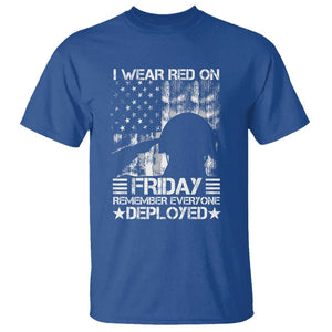 Red Friday T Shirt I Wear Red On Friday Remember Everyone Deployed TS09 Royal Blue Print Your Wear