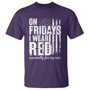 Red Friday T Shirt On Friday I Wear Red Especially For My Son TS09 Purple Print Your Wear