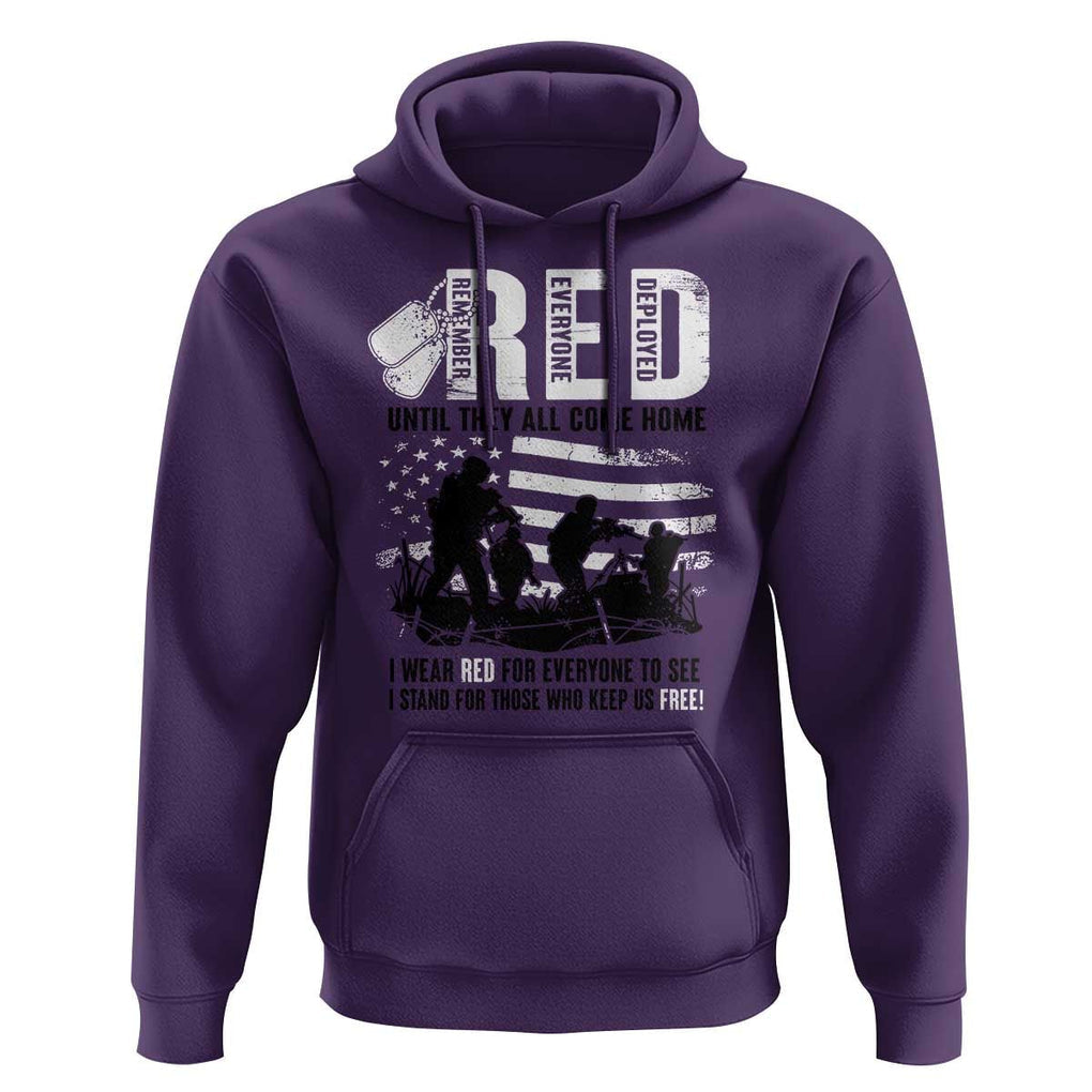 Red Friday Hoodie Until They Come Home Stand For Those Who Keep Us Free TS09 Purple Print Your Wear