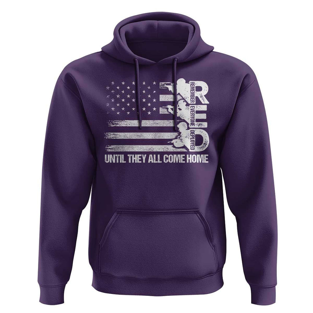 Red Friday Hoodie Until They Come Home Remember Everyone Deployed TS09 Purple Print Your Wear
