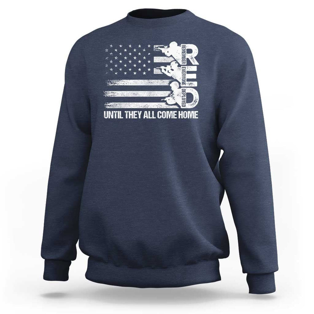 Red Friday Sweatshirt Until They Come Home Remember Everyone Deployed TS09 Navy Print Your Wear
