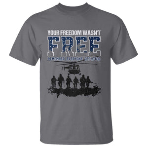 Red Friday T Shirt Your Freedom Wasn't Free Remember Everyone Deployed TS09 Charcoal Print Your Wear