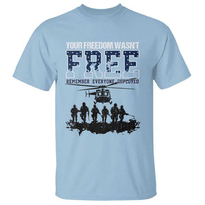 Red Friday T Shirt Your Freedom Wasn't Free Remember Everyone Deployed TS09 Light Blue Print Your Wear