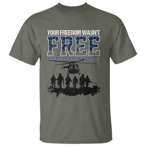 Red Friday T Shirt Your Freedom Wasn't Free Remember Everyone Deployed TS09 Military Green Print Your Wear