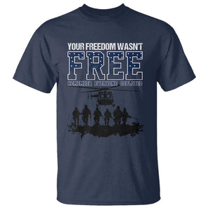 Red Friday T Shirt Your Freedom Wasn't Free Remember Everyone Deployed TS09 Navy Print Your Wear