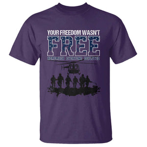 Red Friday T Shirt Your Freedom Wasn't Free Remember Everyone Deployed TS09 Purple Print Your Wear