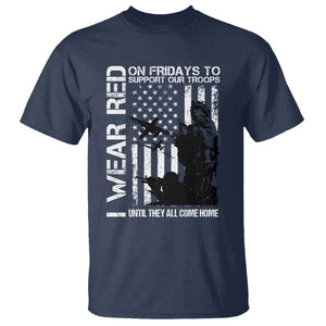 Red Friday T Shirt I Wear Red Support Our Troops Remember Everyone Deployed TS09 Navy Print Your Wear