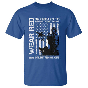 Red Friday T Shirt I Wear Red Support Our Troops Remember Everyone Deployed TS09 Royal Blue Print Your Wear