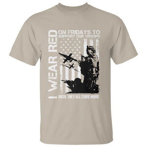 Red Friday T Shirt I Wear Red Support Our Troops Remember Everyone Deployed TS09 Sand Print Your Wear