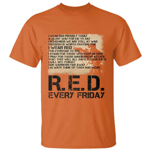 Red Friday T Shirt Remember The Deployed Military Troops Poem TS09 Orange Print Your Wear