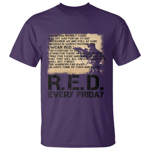 Red Friday T Shirt Remember The Deployed Military Troops Poem TS09 Purple Print Your Wear