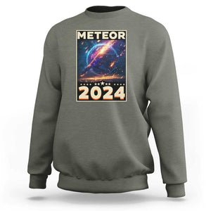 Perseid Meteor Shower 2024 Astronomy Sweatshirt TS09 Military Green Print Your Wear