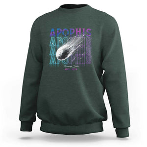 Astronomy Apophis Coming Soon April 2029 Sweatshirt TS09 Dark Forest Green Print Your Wear