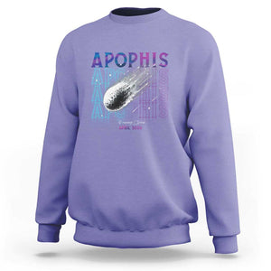 Astronomy Apophis Coming Soon April 2029 Sweatshirt TS09 Violet Print Your Wear