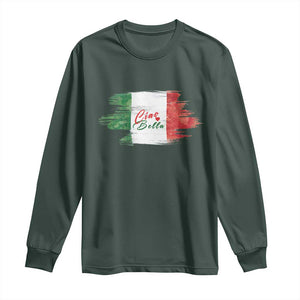 Italy Italian Ciao Bella Long Sleeve Shirt TS09 Dark Forest Green Print Your Wear