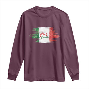 Italy Italian Ciao Bella Long Sleeve Shirt TS09 Maroon Print Your Wear