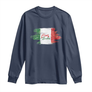 Italy Italian Ciao Bella Long Sleeve Shirt TS09 Navy Print Your Wear