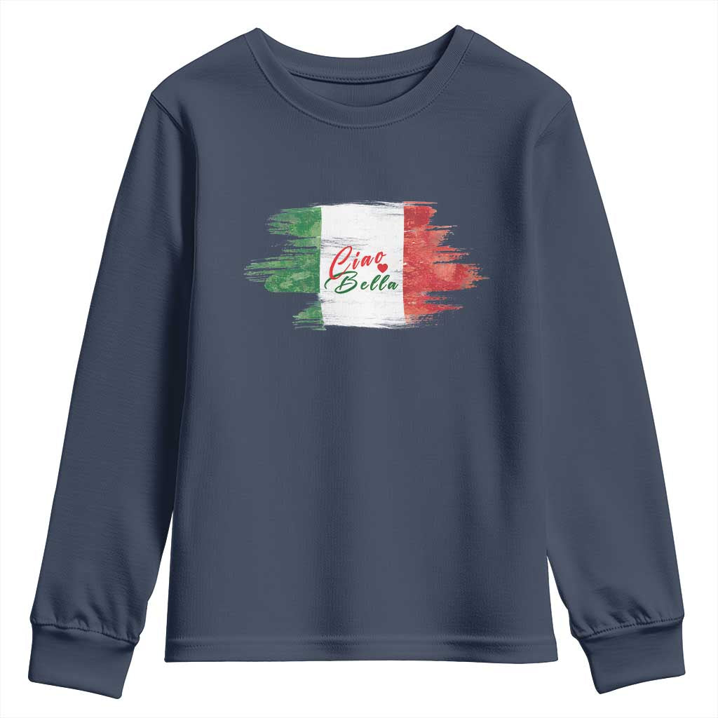 Italy Italian Ciao Bella Youth Sweatshirt TS09 Navy Print Your Wear