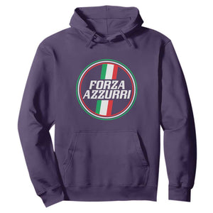 Italian Sport Support Hoodie Let's Go Italy Forza Azzurri TS09 Purple Print Your Wear