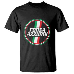 Italian Sport Support T Shirt Let's Go Italy Forza Azzurri TS09 Black Print Your Wear