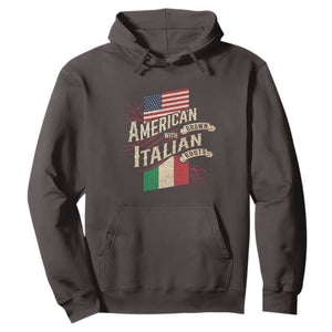 American Grown Italian Roots Patriot Hoodie TS09 Dark Chocolate Print Your Wear