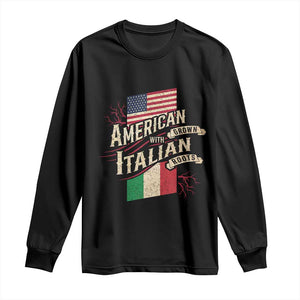 American Grown Italian Roots Patriot Long Sleeve Shirt TS09 Black Print Your Wear