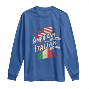 American Grown Italian Roots Patriot Long Sleeve Shirt TS09 Royal Blue Print Your Wear