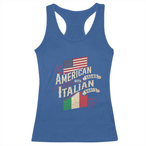 American Grown Italian Roots Patriot Racerback Tank Top TS09 Royal Blue Print Your Wear