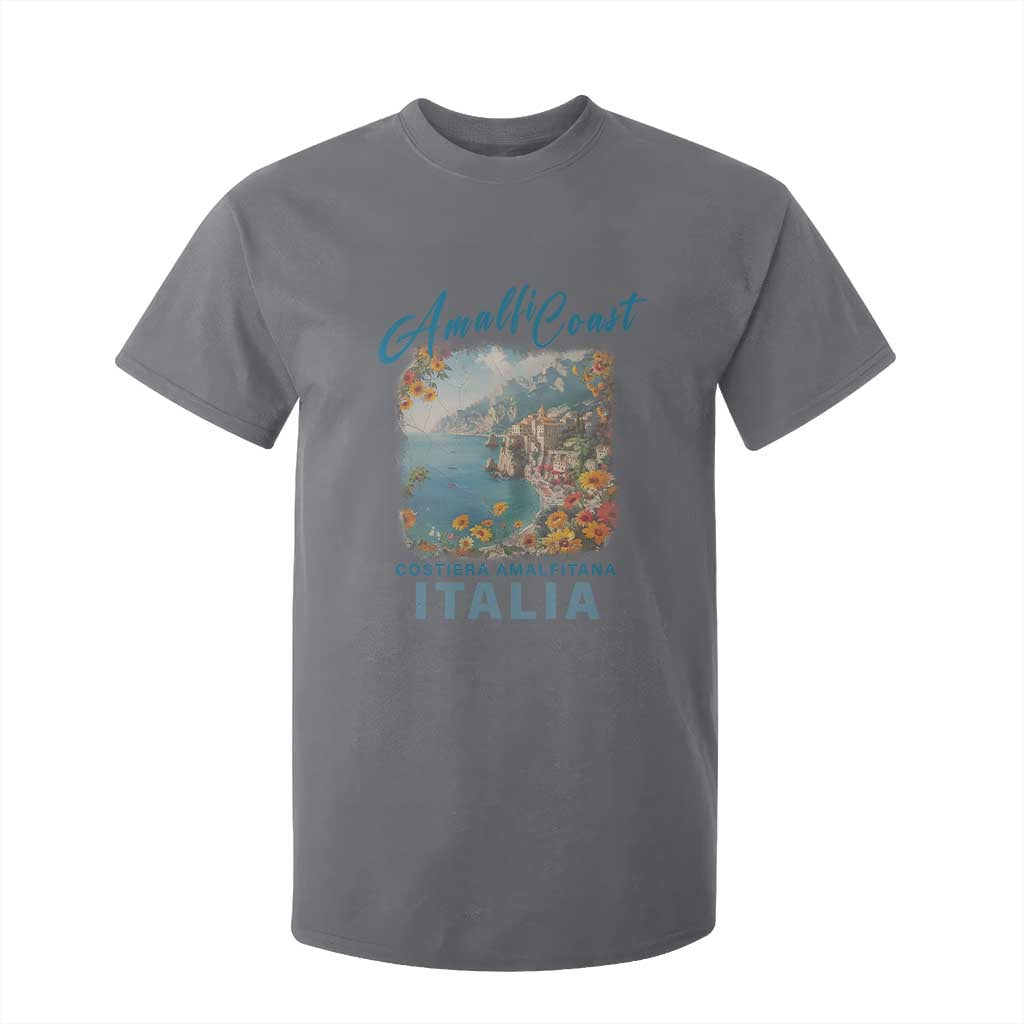 Italy Trip T Shirt For Kid Amalfi Coast Beautiful Beach TS09 Charcoal Print Your Wear