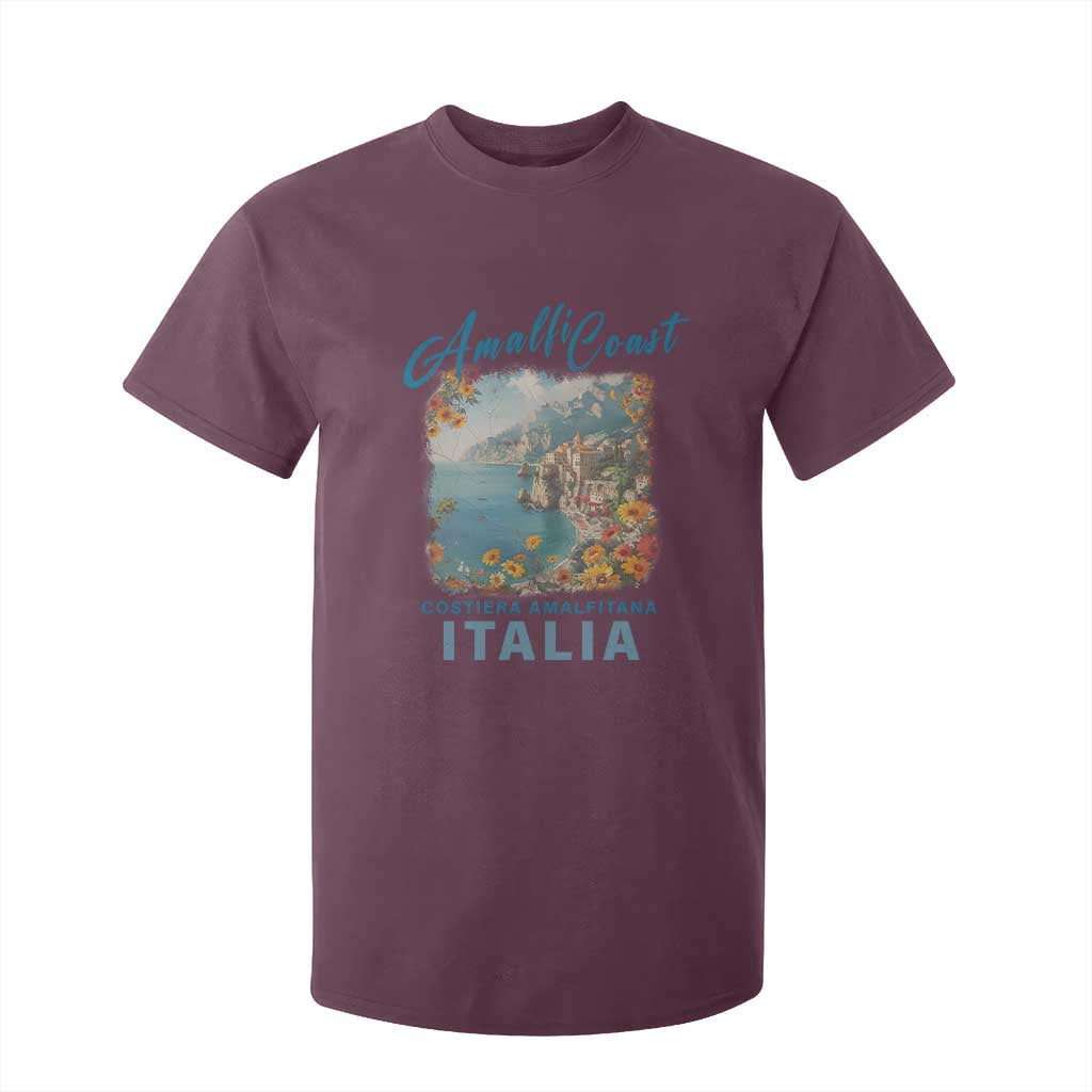 Italy Trip T Shirt For Kid Amalfi Coast Beautiful Beach TS09 Maroon Print Your Wear