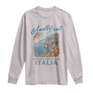 Italy Trip Long Sleeve Shirt Amalfi Coast Beautiful Beach TS09 Ice Gray Print Your Wear