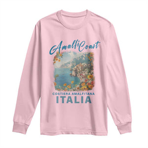 Italy Trip Long Sleeve Shirt Amalfi Coast Beautiful Beach TS09 Light Pink Print Your Wear