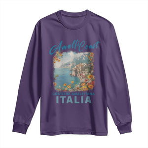 Italy Trip Long Sleeve Shirt Amalfi Coast Beautiful Beach TS09 Purple Print Your Wear