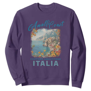 Italy Trip Sweatshirt Amalfi Coast Beautiful Beach TS09 Purple Print Your Wear