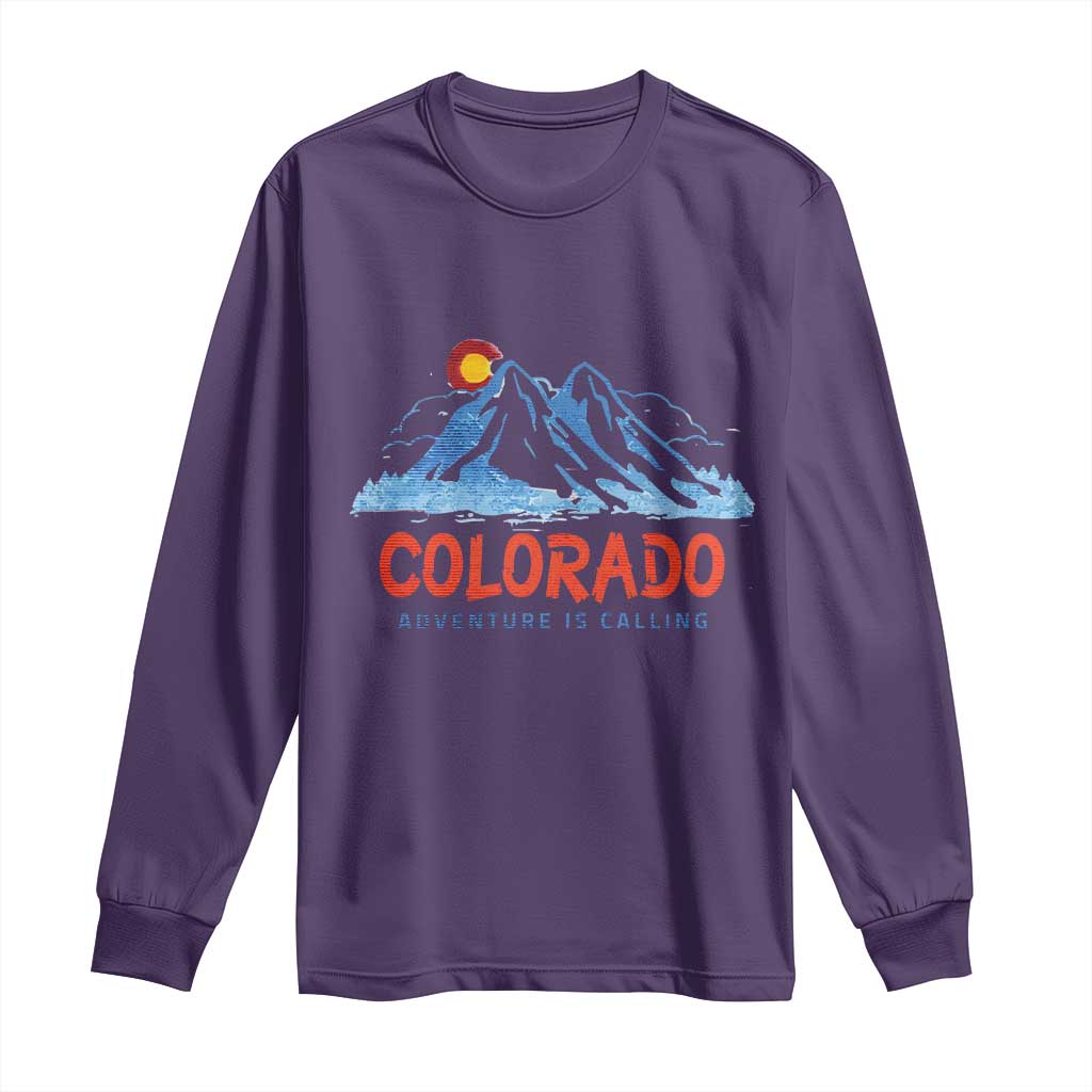 Colorado Long Sleeve Shirt Adventure Is Calling Nature Lover Outdoor Activities TS09 Purple Print Your Wear