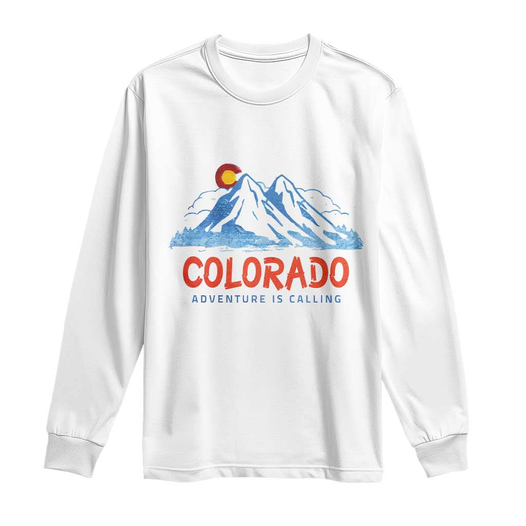 Colorado Long Sleeve Shirt Adventure Is Calling Nature Lover Outdoor Activities TS09 White Print Your Wear