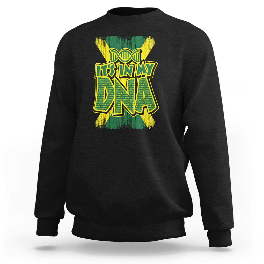 Jamaican Pride Sweatshirt Jamaica It's In My DNA TS09 Black Print Your Wear