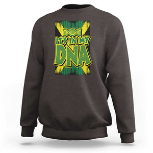 Jamaican Pride Sweatshirt Jamaica It's In My DNA TS09 Dark Chocolate Print Your Wear