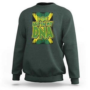 Jamaican Pride Sweatshirt Jamaica It's In My DNA TS09 Dark Forest Green Print Your Wear