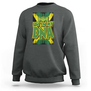 Jamaican Pride Sweatshirt Jamaica It's In My DNA TS09 Dark Heather Print Your Wear