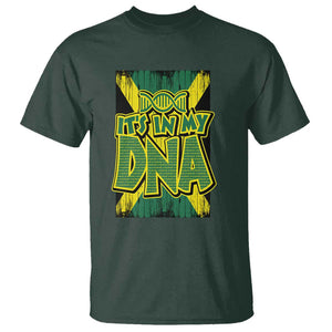 Jamaican Pride T Shirt Jamaica It's In My DNA TS09 Dark Forest Green Print Your Wear