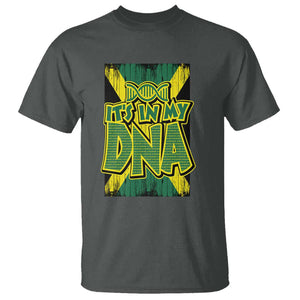 Jamaican Pride T Shirt Jamaica It's In My DNA TS09 Dark Heather Print Your Wear